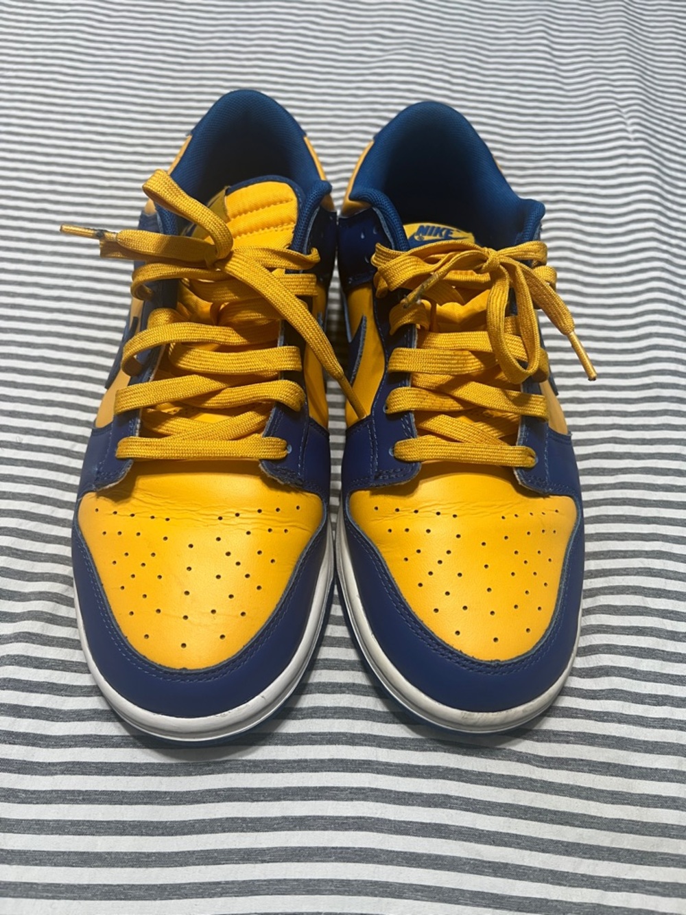 Nike Red and White Shoe Box Label… Nike dunks